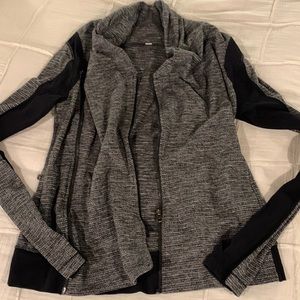 Lululemon sport zip up jacket grey and black
